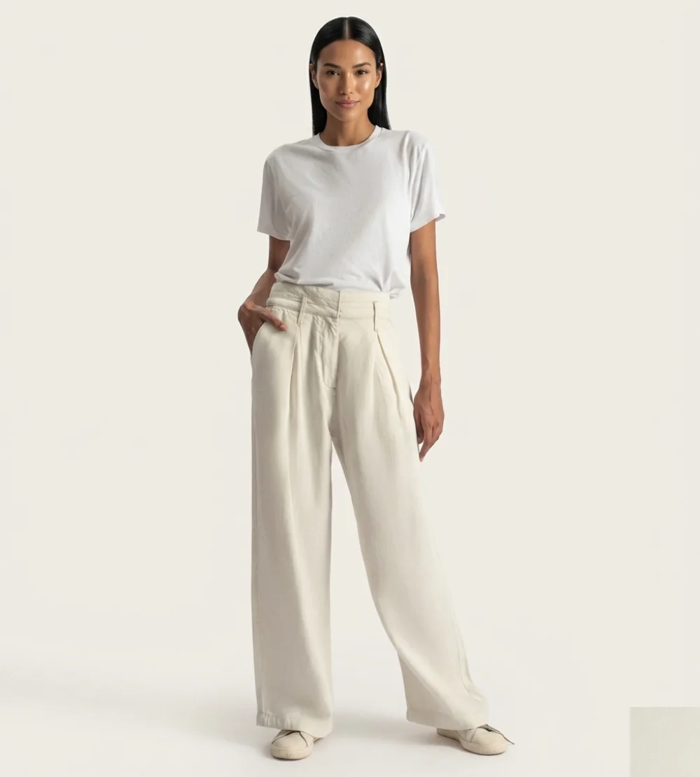 White Palazzo Pants for Girls & Women – Flowy White Jeans | Palazzo Pants Women | Girls Palazzo Pants