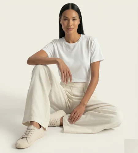 White Palazzo Pants for Girls & Women – Flowy White Jeans | Palazzo Pants Women | Girls Palazzo Pants