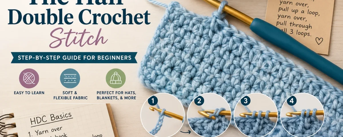 Half double crochet Stitch A Complete Guide for Beginners and Beyond