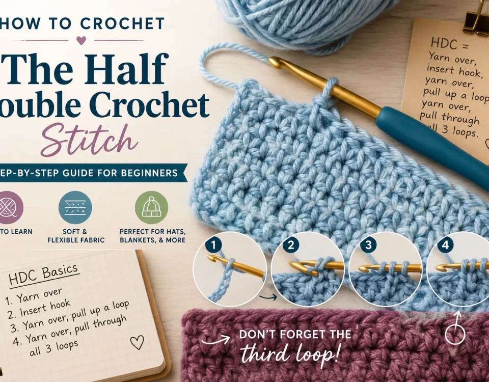 Half double crochet Stitch A Complete Guide for Beginners and Beyond