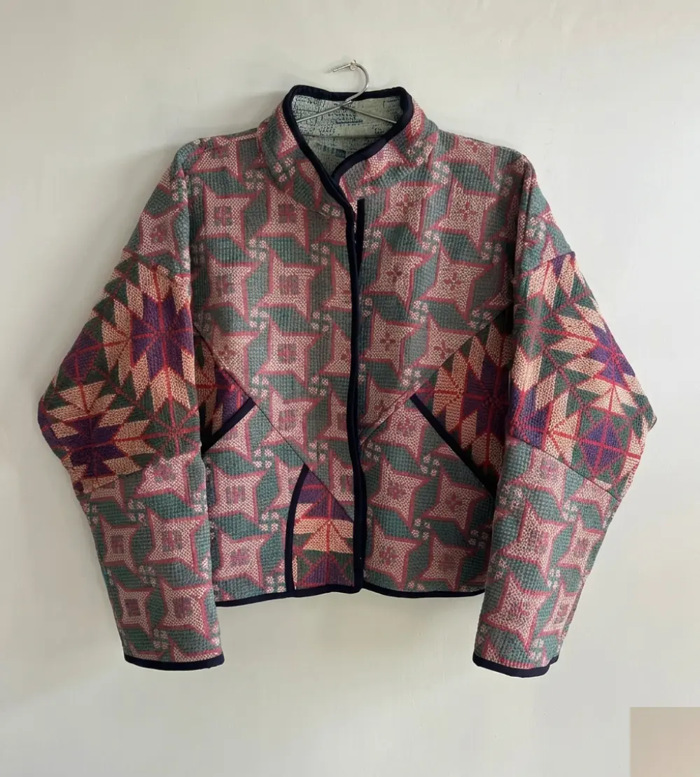 Reversible Kantha Quilted Patchwork Jacket
