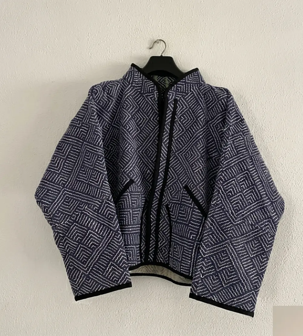 Sashiko Indigo Quilted Jacket