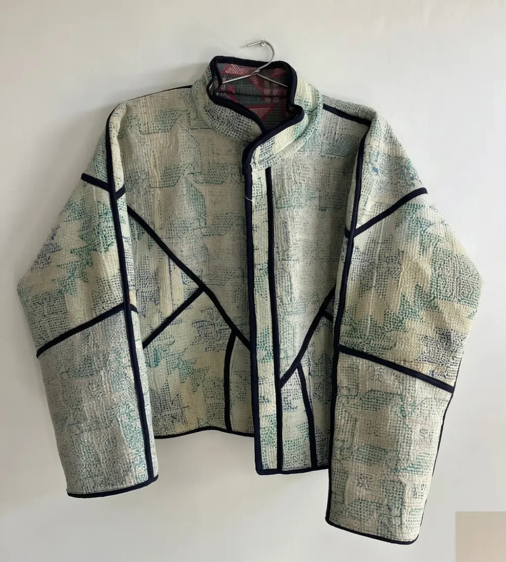 Reversible Kantha Quilted Patchwork Jacket