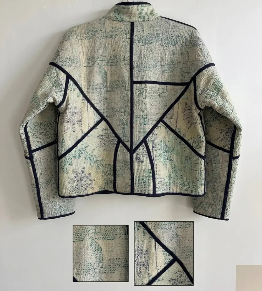 Reversible Kantha Quilted Patchwork Jacket