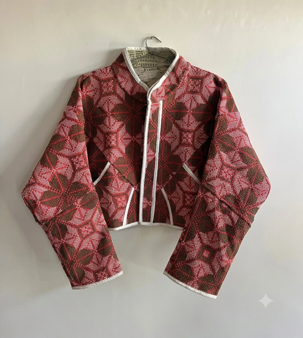 The Dual-Aesthetic Reversible Cropped Quilted Jacket
